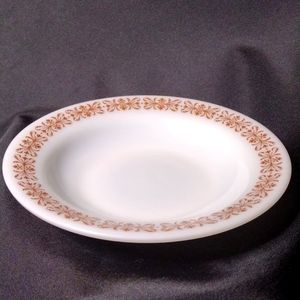Vintage Corning Copper Filigree pattern 9" soup bowl